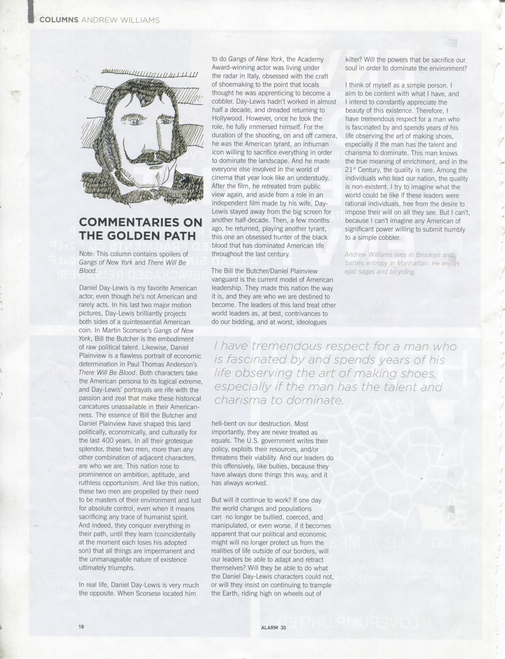 Wheels out of Kilter, Alarm issue 30 column scan